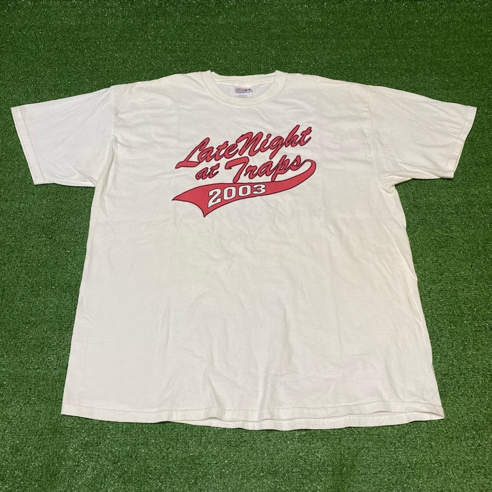 Vintage Y2K “LATE NIGHT AT TRAPS" PROMO TEE 2000s Rap Hiphop Hanes Beefy-T XL